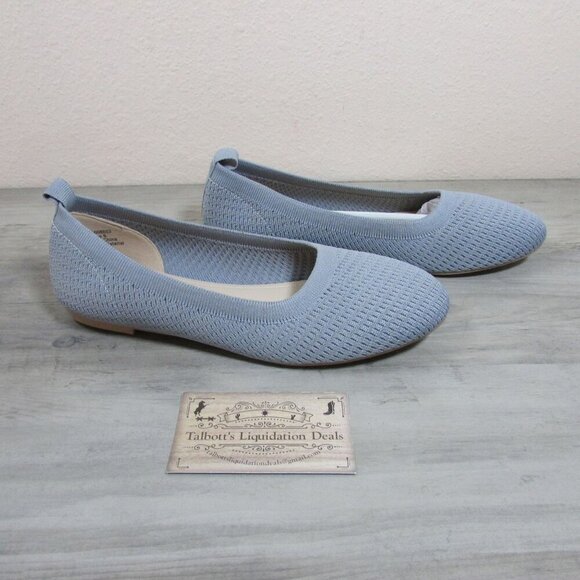 Journee Collection Women's 6 Back Pull-Tab Padded Knit Maryann Round Toe Ballet - Picture 1 of 3